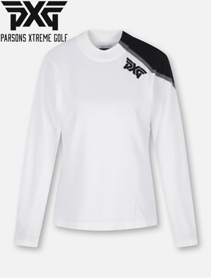 PXG 여성골프웨어 숄더블럭 방풍니트 스웨터