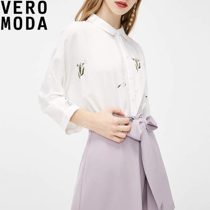 VERO MODA 플라워자수 네추럴핏 셔츠 319331589